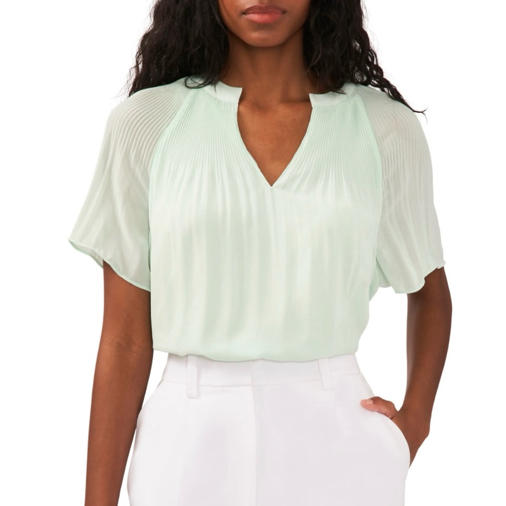 Halogen Release Pleat Blouse